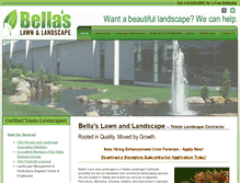 Tablet Screenshot of bellaslawnandlandscape.com